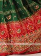 Green And Red Silk Saree